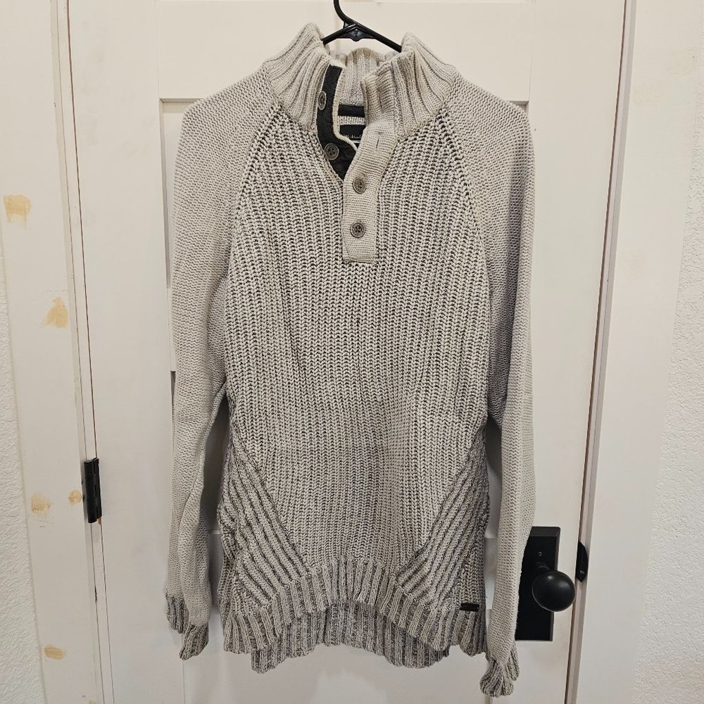 Knit Sweater - Button Neck